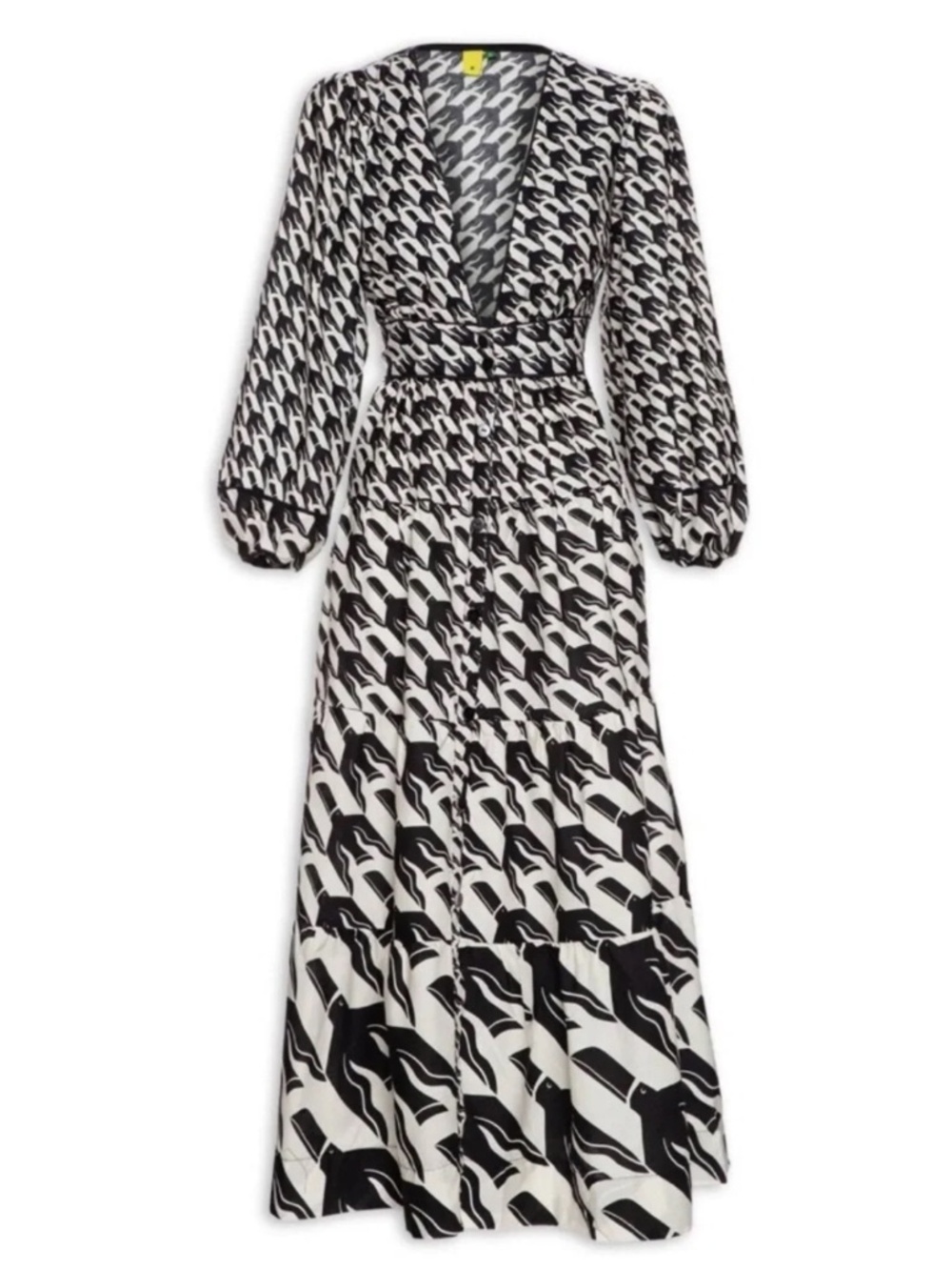 RARE Farm Rio Pied de Toucan Long Sleeve Maxi Dress Sz medium
